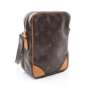 Louis Vuitton Amazon Shoulder Monogram Leather Bag Brown Canvas
